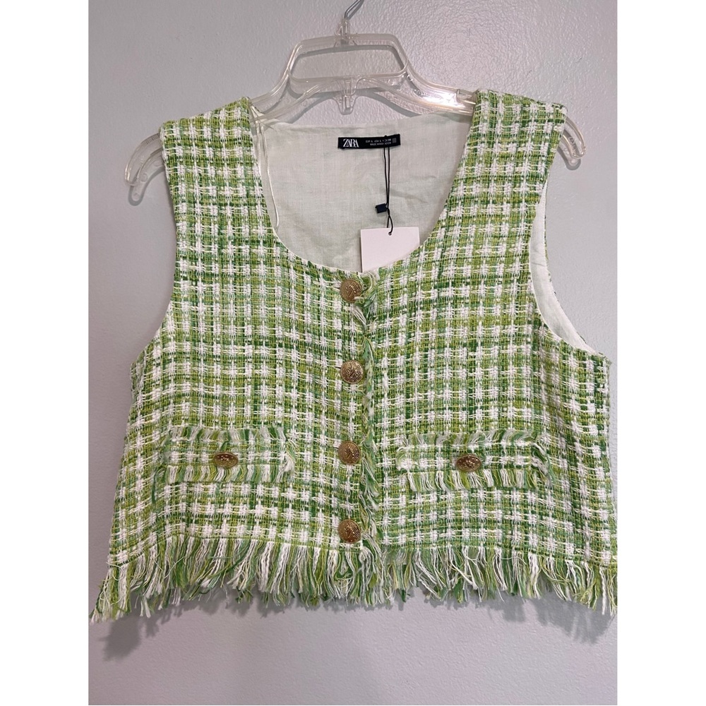 Zara | NWT Tweed Vest Top